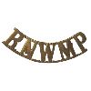 Image 2 : RNWMP Royal North West Mounted Police Shoulder Title Badge Pair