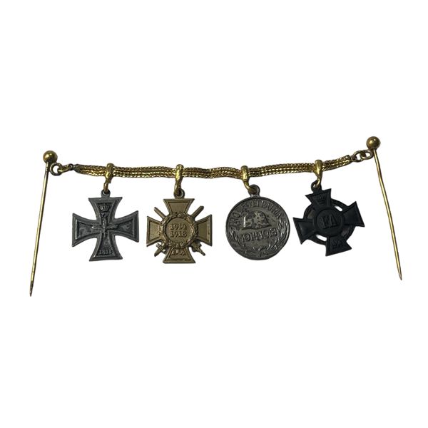 German WW1 Miniature High Dress Medal Set