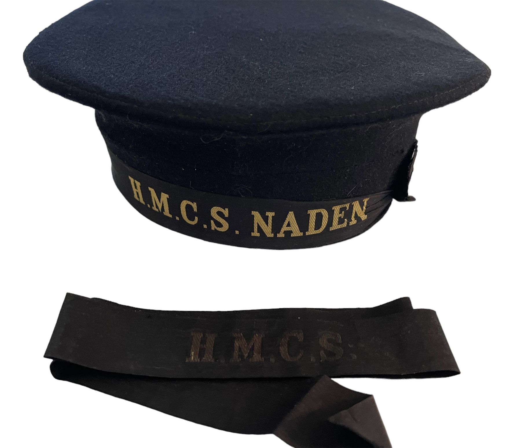 HMCS Naden Cap and WW2 HMCS Cap Talley
