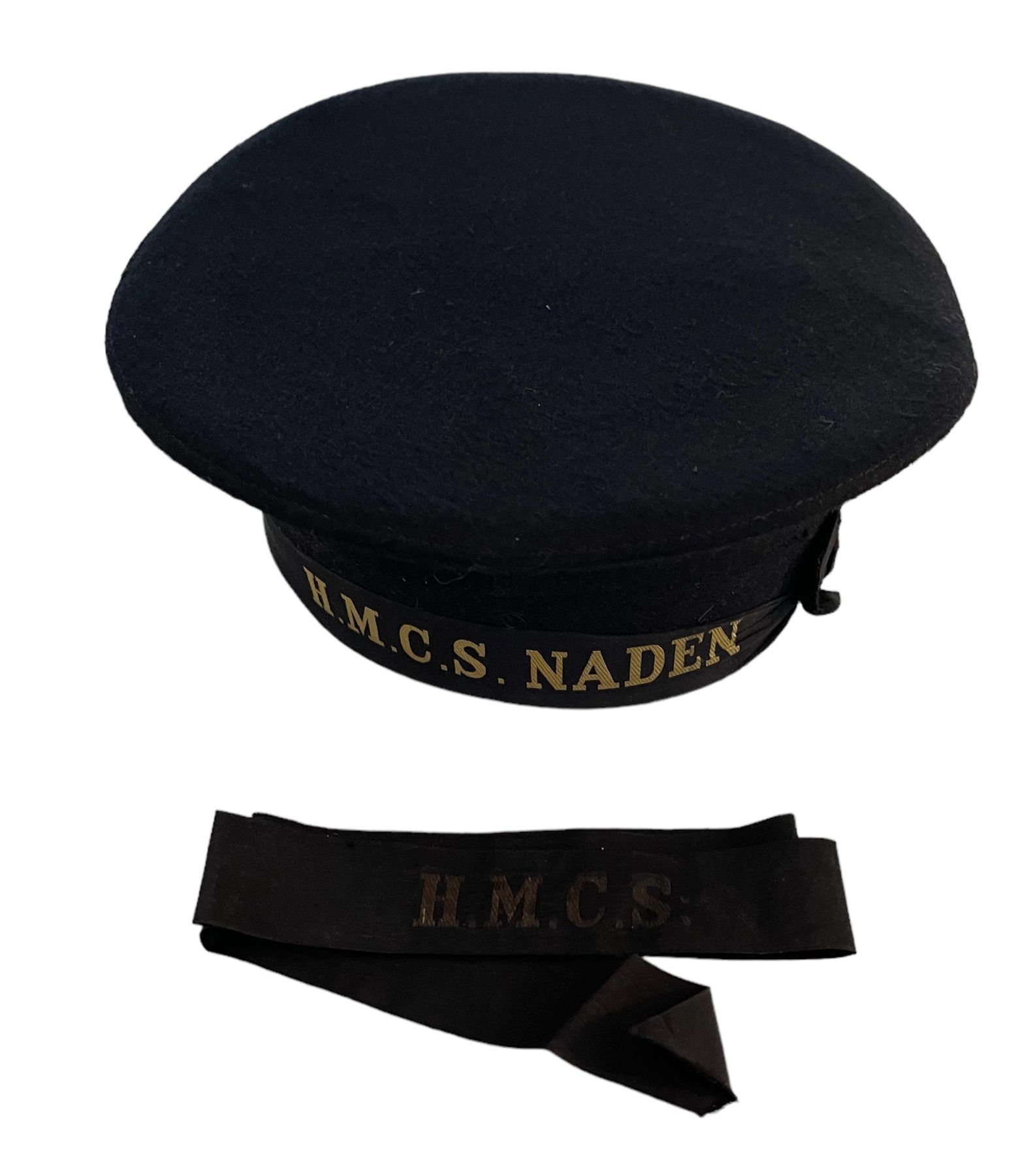 HMCS Naden Cap and WW2 HMCS Cap Talley
