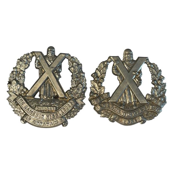WW2 Cameron Highlanders Cap Badge Lot