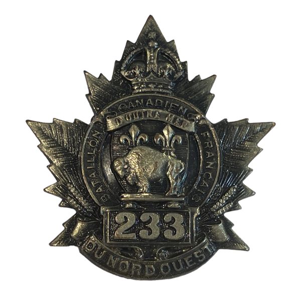 WW1 CEF 233rd Battalion Cap Badge