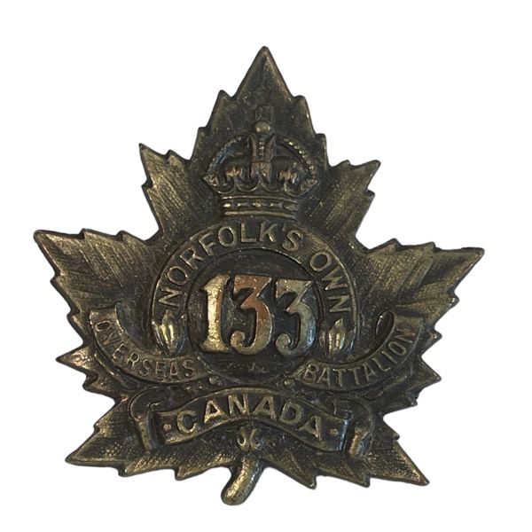 WW1 CEF 133rd Battalion Cap Badge