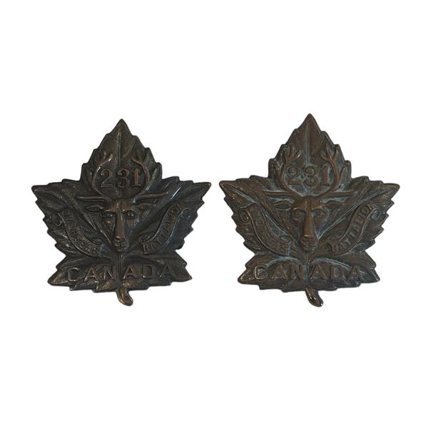 WW1 CEF 231st Battalion Badge Lot