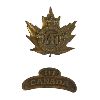 Image 1 : WW1 CEF 147th Battalion, Grey County, Cap & Shoulder Title Badge Lot