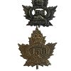 Image 6 : WW1 CEF 156th Battalion, Brockville, Cap & Collar Badge Lot