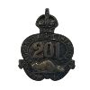 Image 3 : WW1 CEF 201st Battalion, Toronto Light Infantry Cap & Collar Badge 