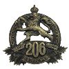 Image 3 : WW1 CEF 206th Battalion, Canadian Francais, Cap & Collar Badge 
