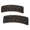 Image 1 : WW1 CEF 225th Battalion, Kootenay, Shoulder Title Badge Pair 