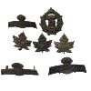 Image 1 : WW1 CEF 229th Battalion, South Saskatchewan Cap, Collar & Shoulder Title Badge Lot 