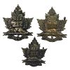 Image 1 : WW1 217th Battalion, Moosomin Saskatchewan Cap & Collar Badge Lot