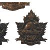 Image 4 : WW1 214th Battalion, Saskatchewan Cap & Collar Badge Lot