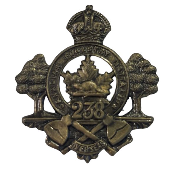 WW1 238th Battalion, Canadian Forestry Battalion Cap Badge 