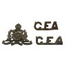 Image 1 : WW1 CEF Canadian Field Artillery Cap & Shoulder Title Badge Lot