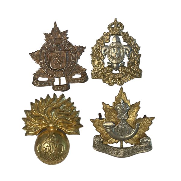 WW2 Canadian Cap Badge Lot of 4