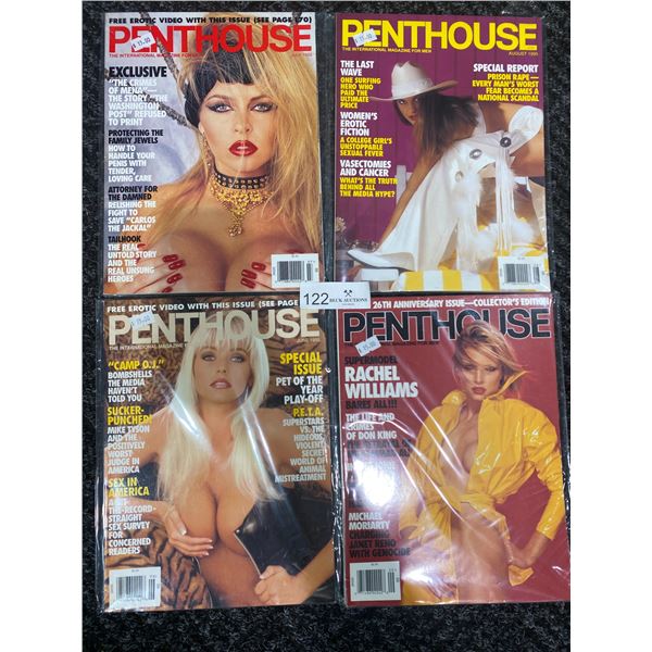 Set Of 4 Playboy Magazines (1995) Good Condition