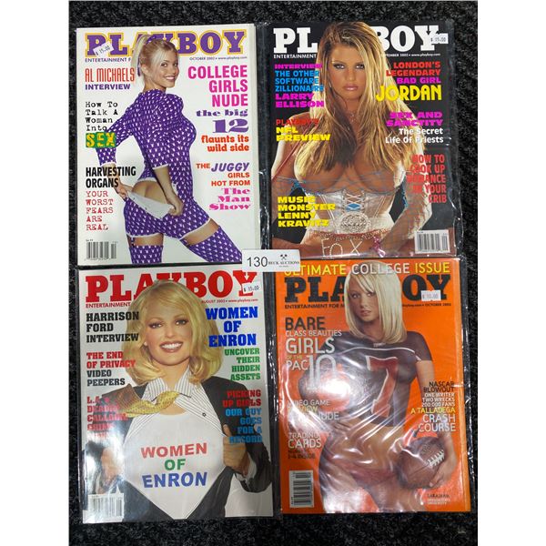 Set Of 4 Playboy Magazines (2002,2005) Good Condition