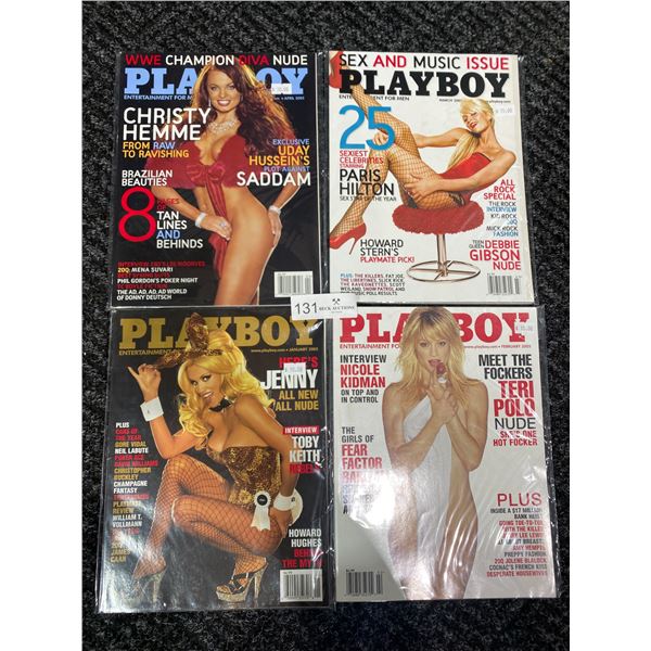 Set Of 4 Playboy Magazines (2005) Good Condition