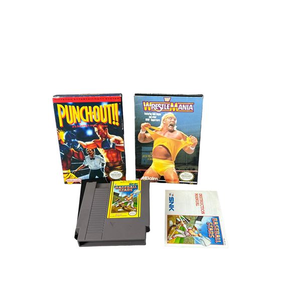 Nintendo NES Vintage Game Collection Lot Wrestlemania WWF punch out