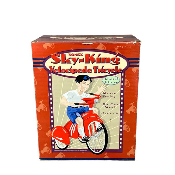 Vintage velocipede tricycle limited, edition diecast metal toy