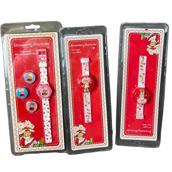 Strawberry shortcake vintage wrist digital watch lot