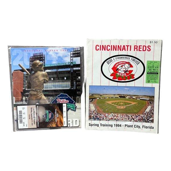 Vintage baseball inaugural season 2004 ticket Cincinnati Reds program ticket
