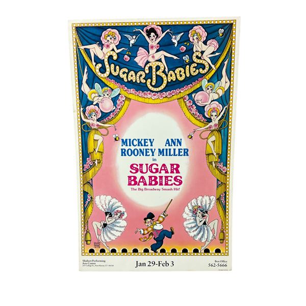 Sugar babies Mickey Rooney and Miller window card poster 14" x 22"