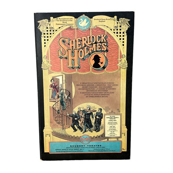 Sherlock Holmes theater poster window card 14" x 22"