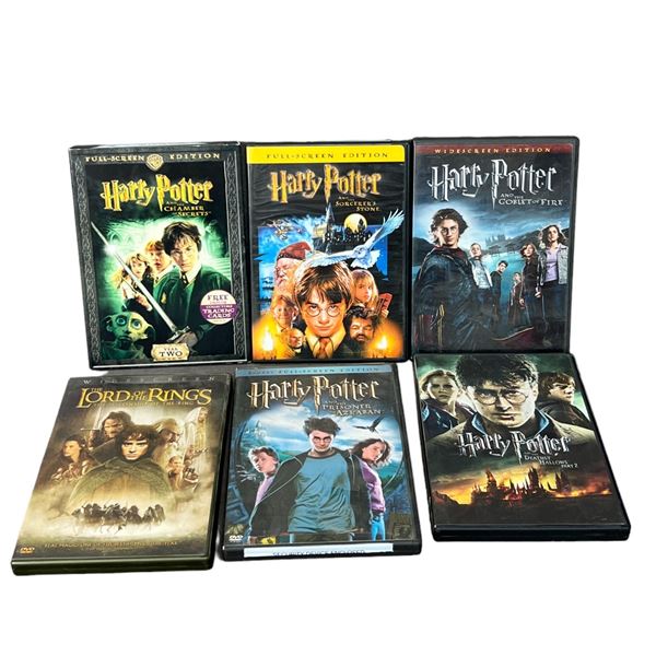 Harry Potter lord of the rings DVD collection lot