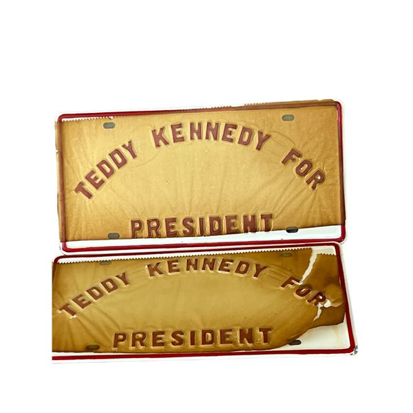 Teddy Kennedy for president  license plate pair