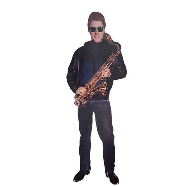 President Bill Clinton saxophone vintage 1993 cardboard standee