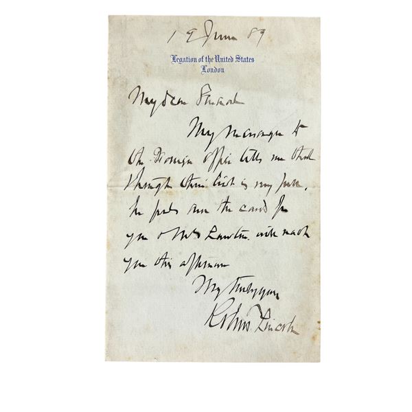 Robert Todd Lincoln Signed Antique Letter COA PSA DNA