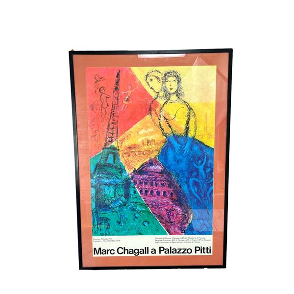 Mark Chagall exhibition poster 1978 palazzo Pitti