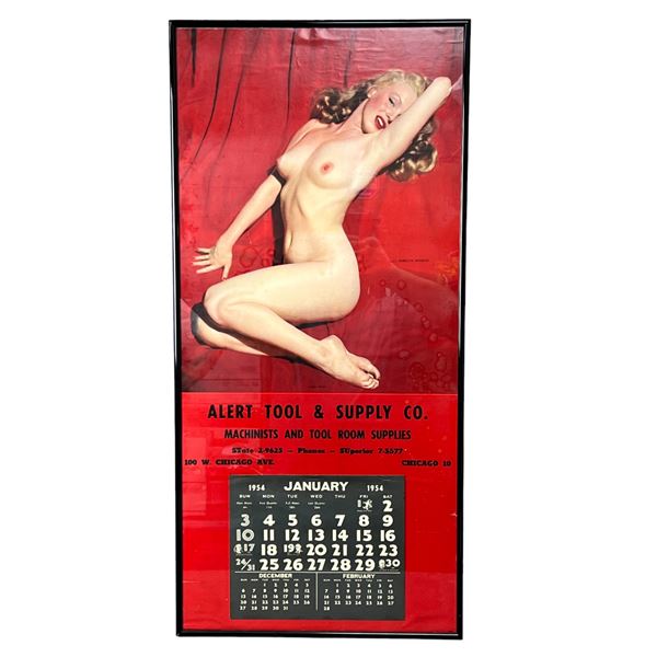 Marilyn Monroe 1954 original nude calendar golden dreams