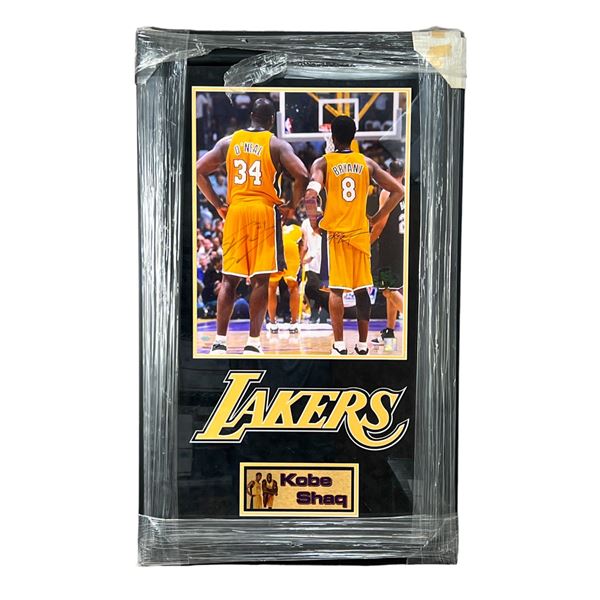 Kobe Bryant Shaquille O'Neal dual signed autograph photograph with COA authentication