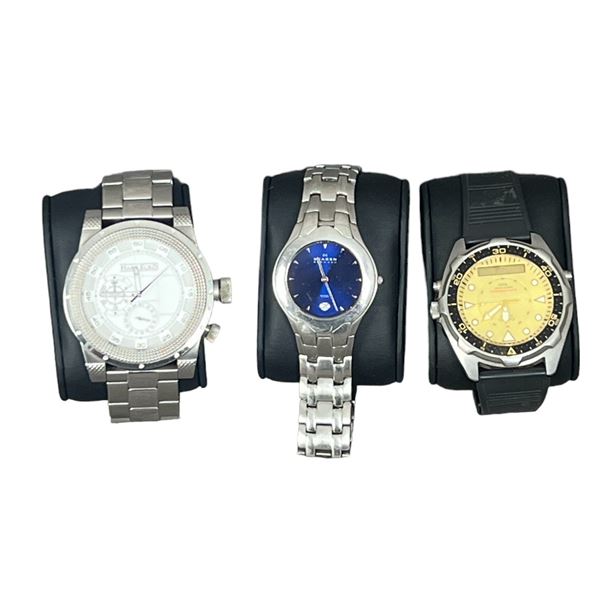 Vintage Casio Mark Ecko Skagen wrist watch collection lot