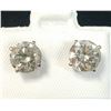 Image 1 : 14K WHITE GOLD NATURAL DIAMOND (2.01CT)  EARRINGS (WEIGHT 1.08G)