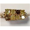 Image 2 : 14K YELLOW GOLD NATURAL COLOR DIAMOND(0.6CT) DIAMOND(0.06CT)  RING (SIZE 7)( (WEIGHT 2.32G)