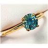 Image 1 : 10K YELLOW GOLD GREEN MOISSANITE (0.75CT)  RING (SIZE 6.5) (WEIGHT 1.13G)