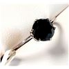 Image 1 : 14K WHITE GOLD BLACK DIAMOND(0.51CT)  RING (SIZE 6) (WEIGHT 1.8G)