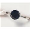 Image 2 : 14K WHITE GOLD BLACK DIAMOND(0.51CT)  RING (SIZE 6) (WEIGHT 1.8G)