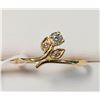 Image 2 : 10K YELLOW GOLD DIAMOND(0.11CT)  RING (SIZE 5.5) (WEIGHT 1.14G)