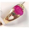 Image 1 : 10K YELLOW GOLD NATURAL RUBY(0.5CT)  RING (SIZE 4.75) (WEIGHT 1.58G)