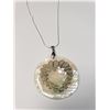 Image 2 : SILVER MOTHER OF PEARL AND CZ 16"   NECKLACE
