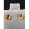 Image 1 : 14K YELLOW GOLD CITRINE(0.6CT)  EARRINGS
