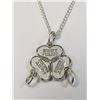 Image 1 : SILVER BEST FRIEND 3 SEPARATED  PENDANTS 19"  CHAIN