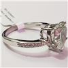 Image 2 : SILVER GREEN AMETHYST(2.8CT)  RING (SIZE 8) (WEIGHT 3.66G)