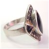 Image 2 : SILVER BLACK ONYX  RING (SIZE 8.5) (WEIGHT 4.5G)