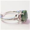 Image 2 : SILVER EMERALD  RING (SIZE 8.5) (WEIGHT 3G)