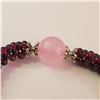 Image 2 : GARNET ROSE QUARTZ FLEXIBLE BRACELET